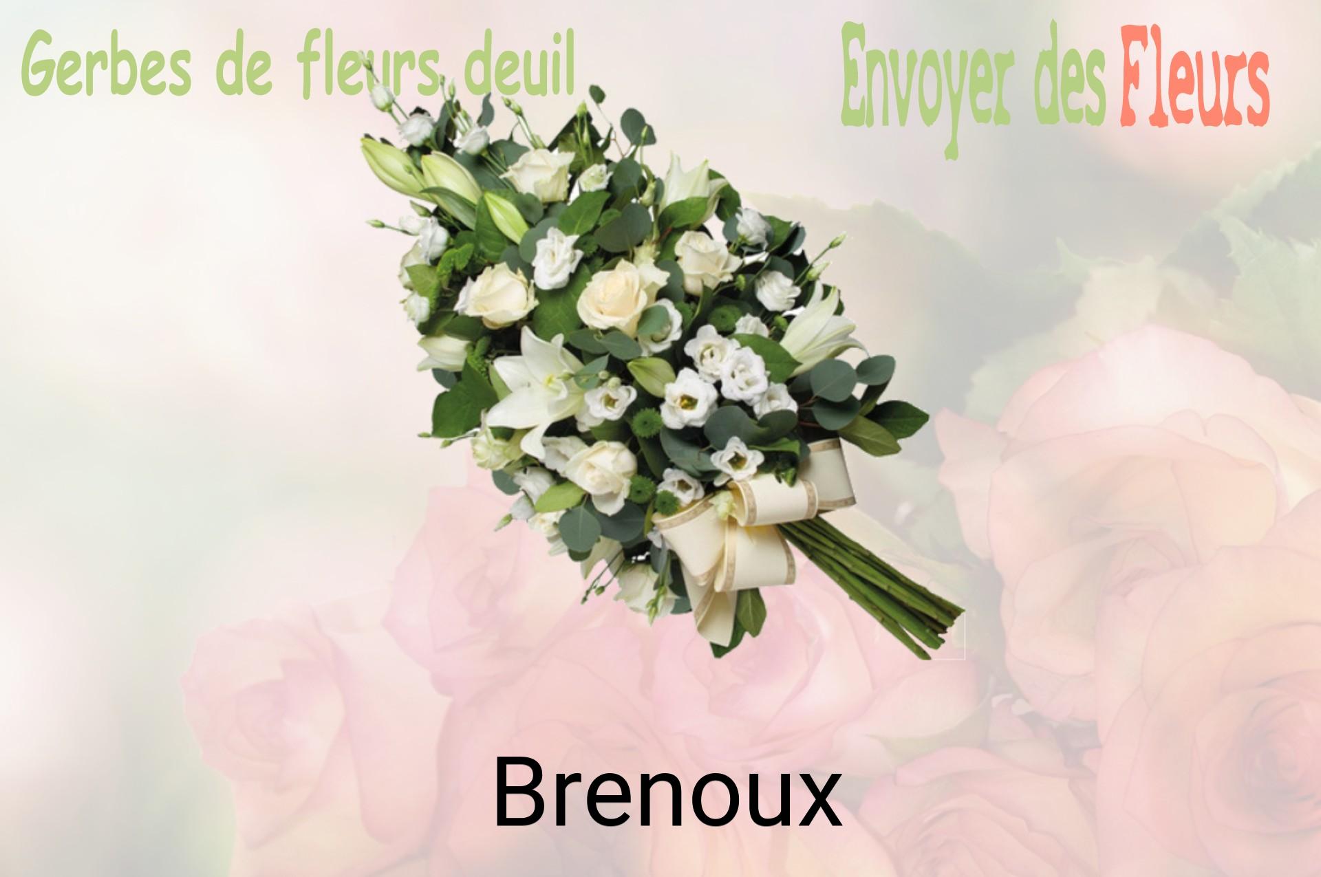 Gerbe de fleurs de deuil livrée à Brenoux